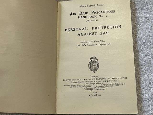 65) Good Original WW2 Hardback ARP Handbook No1 Personal Protection Against Gas Dated 1937 — image 7