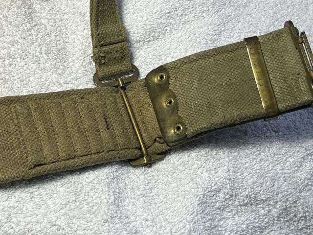 38) Excellent Original WW2 1937 Pattern Webbing Waist Belt & Brace Attachments L&E Ltd 1941 — image 5