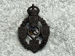 19) Lovely Original WW2 Royal Electrical Mechanical Engineers Officers Bronze …