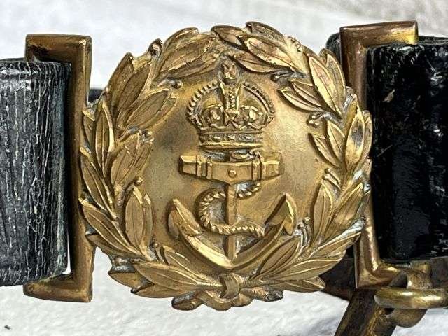144) Excellent Original WW1 WW2 Royal Navy Officers Sword Belt By J.Gieves & Sons — image 13
