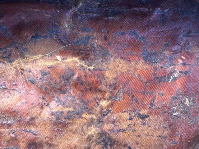 133) Tatty Well Used Original 1950s East Anglian Brigade Officers Peaked Cap With Badge — image 2