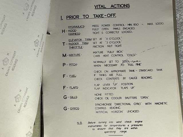 92) Interesting WW2 Era RAF Printed Notes on The Harvard Starting, Checking Gauges, Taking Off, Flying, Landing etc. — image 10