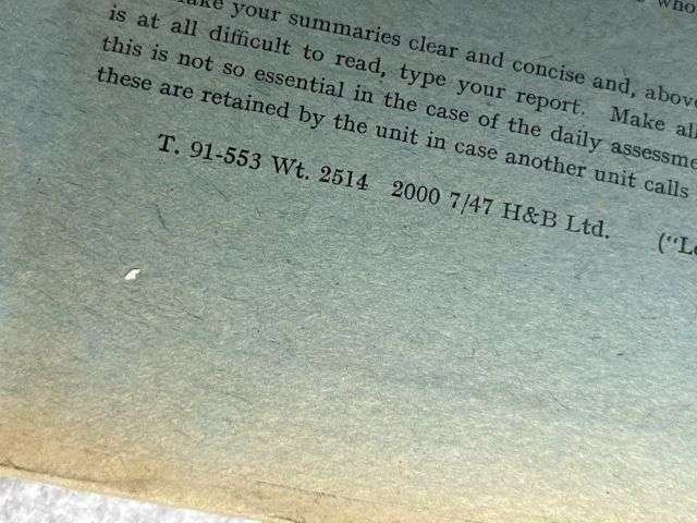 92) Interesting WW2 Era RAF Printed Notes on The Harvard Starting, Checking Gauges, Taking Off, Flying, Landing etc. — image 3