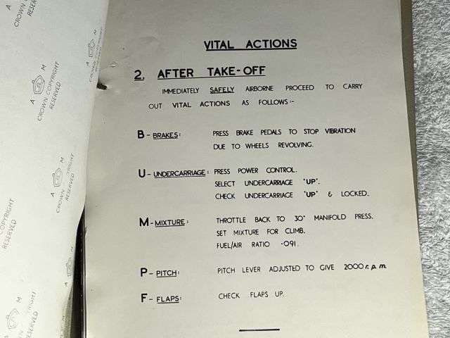 92) Interesting WW2 Era RAF Printed Notes on The Harvard Starting, Checking Gauges, Taking Off, Flying, Landing etc. — image 9