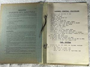 92) Interesting WW2 Era RAF Printed Notes on The Harvard …