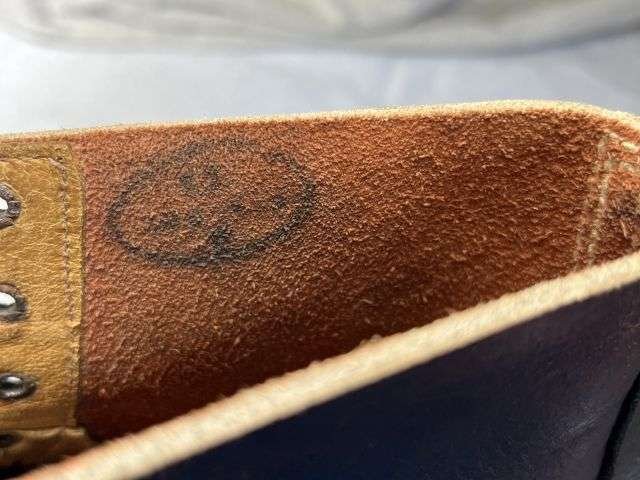 95) Excellent Original Late WW2 French Army Issue Ankle Boots 1945 Similar to WW1 British — image 18