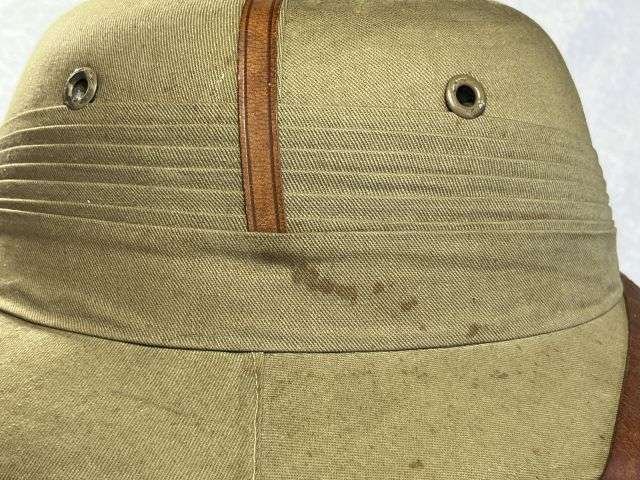 103) Excellent Original 1930s-WW2 Egyption Made Solar Topee Sun Helmet — image 8