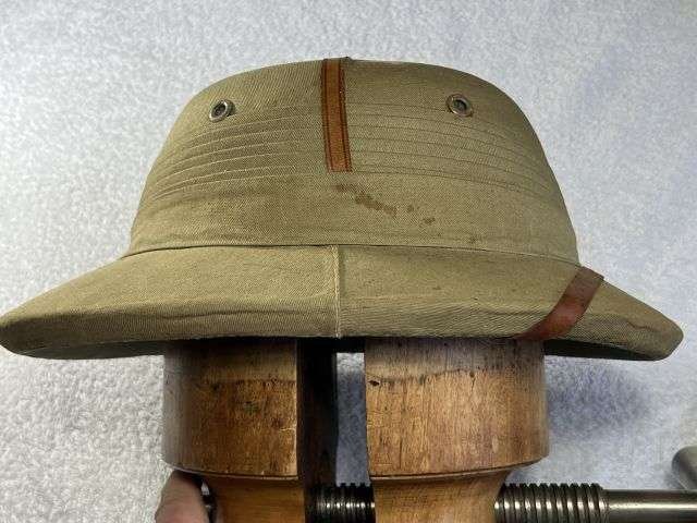 103) Excellent Original 1930s-WW2 Egyption Made Solar Topee Sun Helmet — image 9