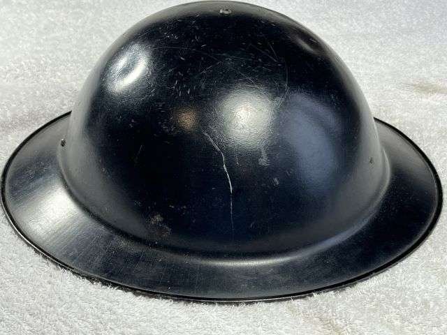 104) Excellent Original WW2 British Home Front Private Purchase Black Steel Helmet & Liner 1941 — image 10