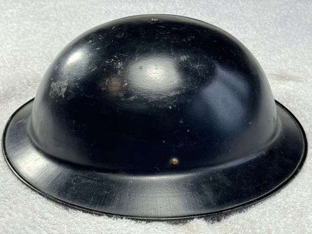 104) Excellent Original WW2 British Home Front Private Purchase Black Steel Helmet & Liner 1941 — image 12