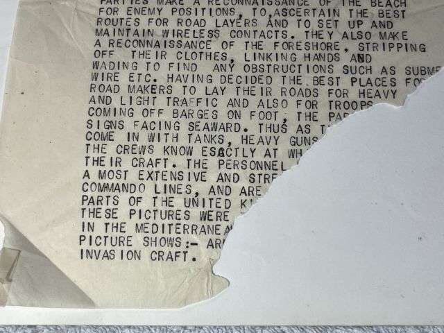 75) Interesting Original WW2 Royal Navy Official Photograph Showing Invasion of Navak RN Beach Party — image 2