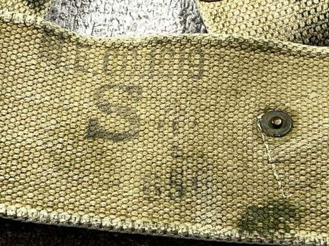 57) Good Used Original WW1 British Army Issue 1908 Pattern Web Belt MECo 1919 — image 2