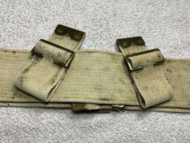 57) Good Used Original WW1 British Army Issue 1908 Pattern Web Belt MECo 1919 — image 5