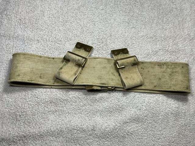 57) Good Used Original WW1 British Army Issue 1908 Pattern Web Belt MECo 1919 — image 6