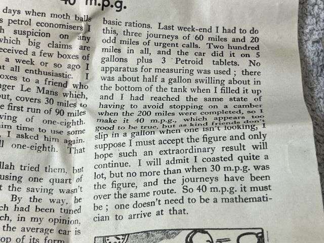 33) Complete Original WW2 Wartime Grundy's Petroids To Increase Fuel Economy Dated 1940 — image 5