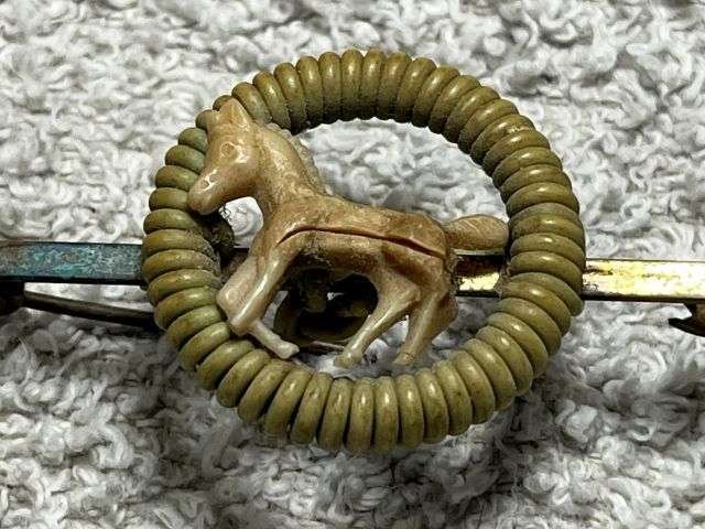 23) Excellent Original WW2 Factory Workers Home Made Horse Brooch Make Do & Mend — image 4