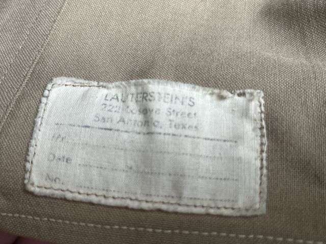 116) Original WW2 Era US Army Officers Khaki Cotton Shirt With USAAF Insignia — image 3