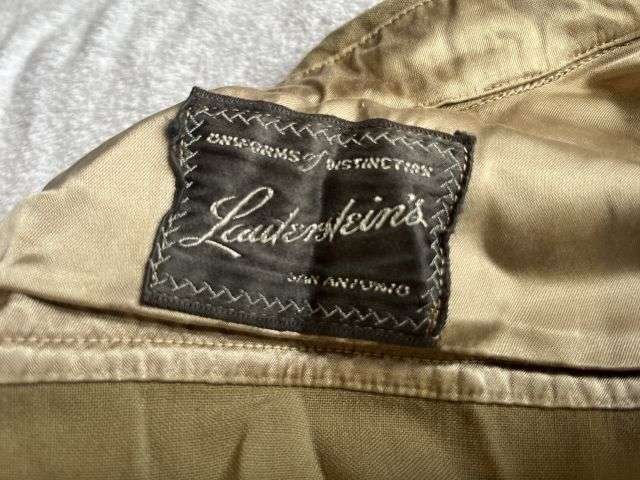 116) Original WW2 Era US Army Officers Khaki Cotton Shirt With USAAF Insignia — image 7