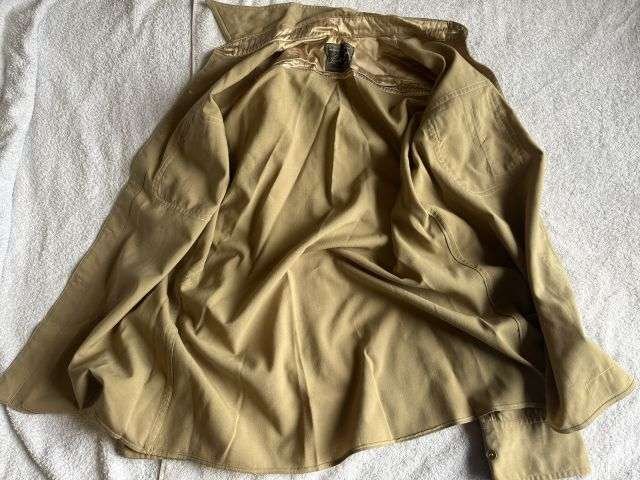 116) Original WW2 Era US Army Officers Khaki Cotton Shirt With USAAF Insignia — image 8