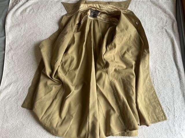 116) Original WW2 Era US Army Officers Khaki Cotton Shirt With USAAF Insignia — image 9
