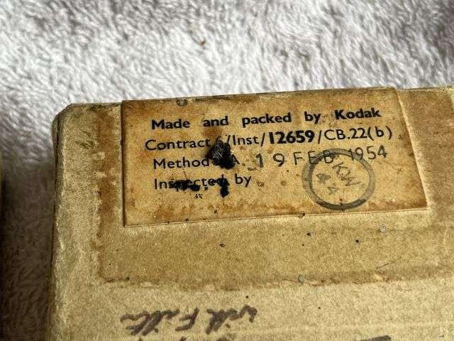 180) Excellent Original Early 1950s RAF Aircraft Camera Film Cassettes 14B/3474 In Original Box of Issue — image 7