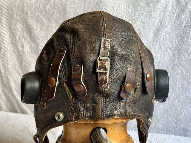 74) Lovely Clean Original Late WW2 – Post War RAF Late Pattern C-Type Flying Helmet 22C/879 — image 5
