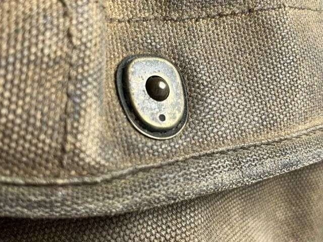 162) Dirty Tatty Original WW2 US Army Signals Heavy Duty Canvas & Leather Tool or Spares Bag — image 11