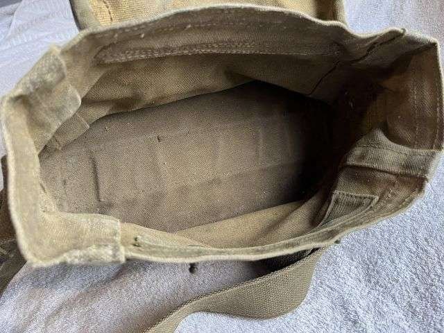 162) Dirty Tatty Original WW2 US Army Signals Heavy Duty Canvas & Leather Tool or Spares Bag — image 3