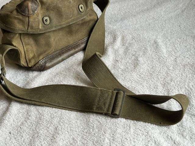 162) Dirty Tatty Original WW2 US Army Signals Heavy Duty Canvas & Leather Tool or Spares Bag — image 5