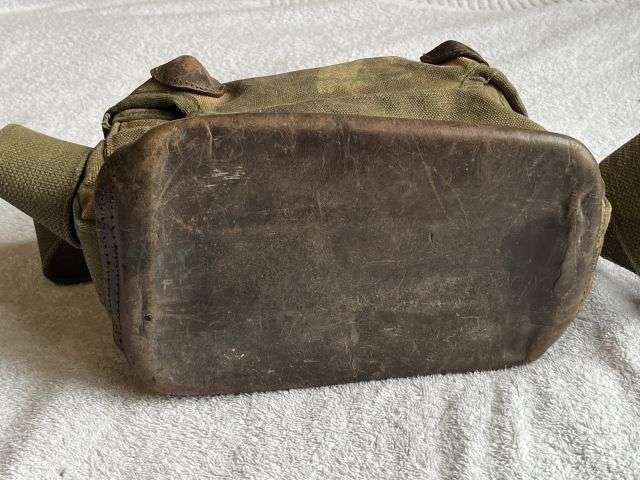 162) Dirty Tatty Original WW2 US Army Signals Heavy Duty Canvas & Leather Tool or Spares Bag — image 7