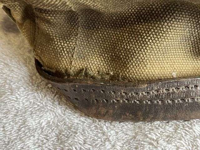 162) Dirty Tatty Original WW2 US Army Signals Heavy Duty Canvas & Leather Tool or Spares Bag — image 9