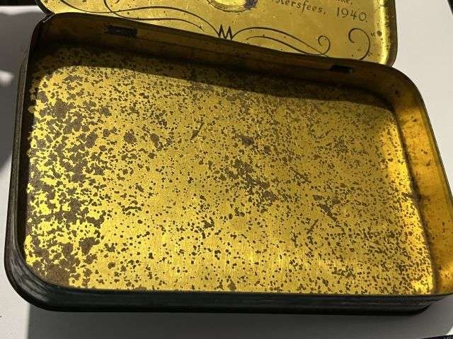 165) Large Original WW2 South African Greetings Tin With Best Wishes From The South African Gifts & Comforts Committee Christmas 1940 — image 4