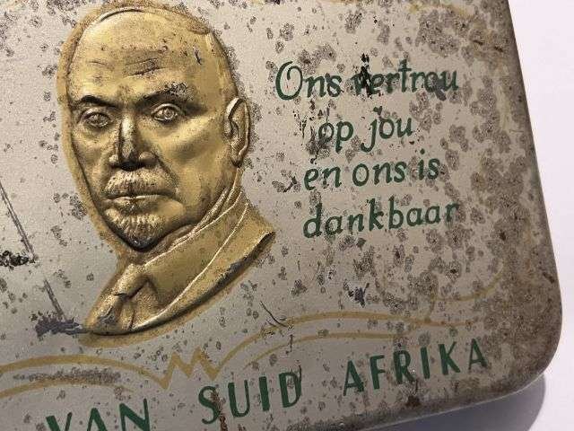 165) Large Original WW2 South African Greetings Tin With Best Wishes From The South African Gifts & Comforts Committee Christmas 1940 — image 6