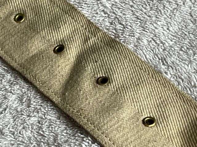 143) Good Original 1930s Early WW2 RAF White Flying Suit Waist Belt — image 3