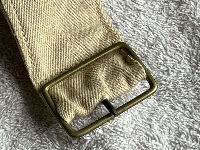 143) Good Original 1930s Early WW2 RAF White Flying Suit Waist Belt — image 4