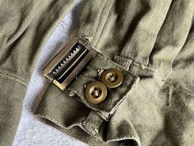 146) Good Used Original WW2 Era Denim Overalls Blouse In a Good Size 8 — image 10