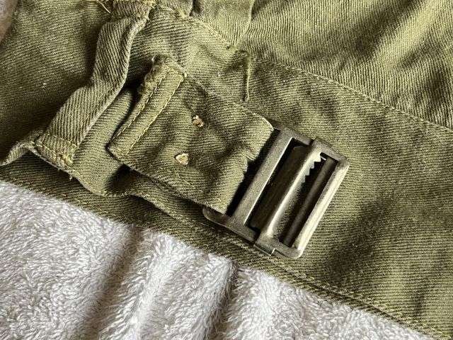 146) Good Used Original WW2 Era Denim Overalls Blouse In a Good Size 8 — image 11