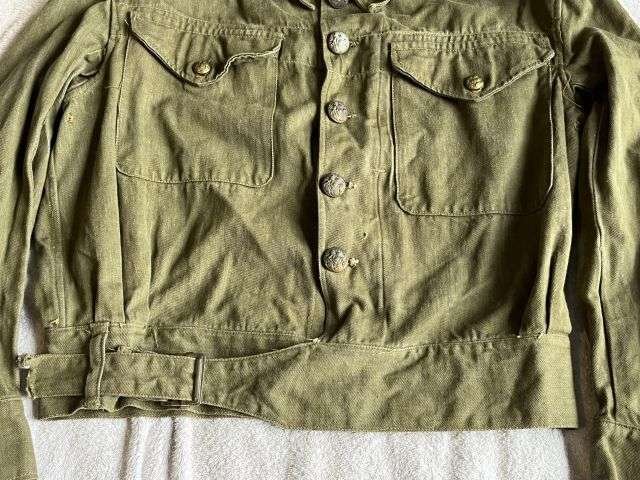 146) Good Used Original WW2 Era Denim Overalls Blouse In a Good Size 8 — image 12