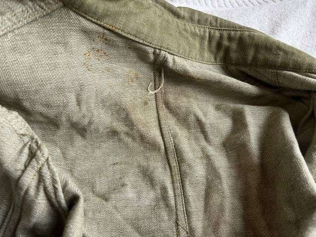 146) Good Used Original WW2 Era Denim Overalls Blouse In a Good Size 8 — image 17