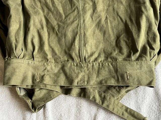 146) Good Used Original WW2 Era Denim Overalls Blouse In a Good Size 8 — image 2