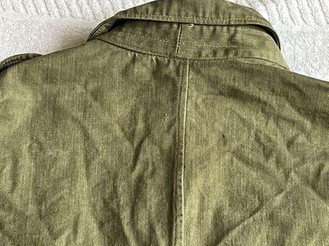 146) Good Used Original WW2 Era Denim Overalls Blouse In a Good Size 8 — image 3