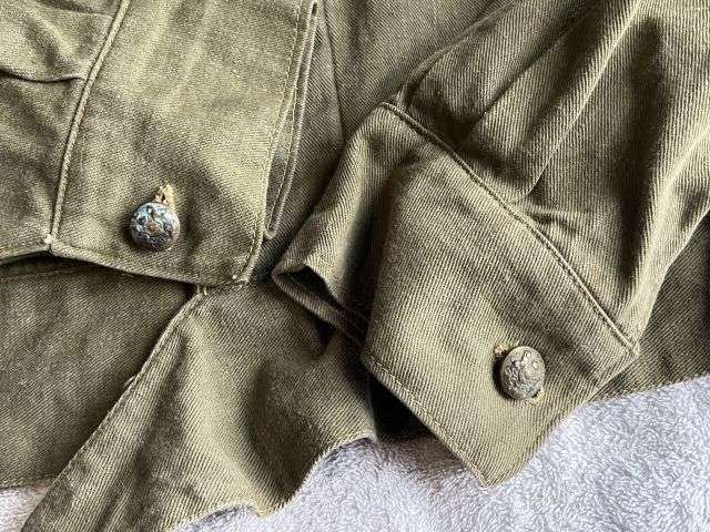 146) Good Used Original WW2 Era Denim Overalls Blouse In a Good Size 8 — image 5