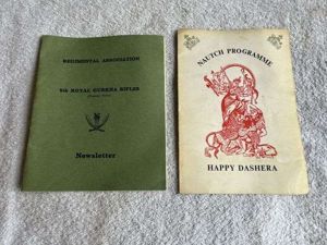 153) Vintage 1970s 10th Gurkha Rifles Nautch Programme and 5th …