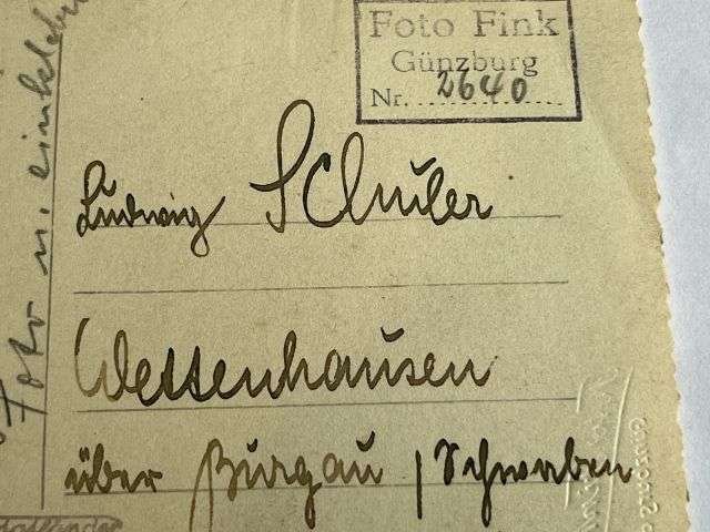 154) Good Original WW2 German Portrait Photograph of Army Soldier. Writing to Back — image 3