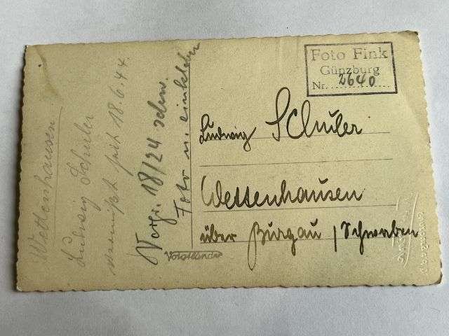 154) Good Original WW2 German Portrait Photograph of Army Soldier. Writing to Back — image 4