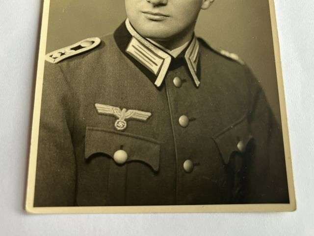 156) Original WW2 Young German Army Officer In Uniform Portrait Photograph — image 4