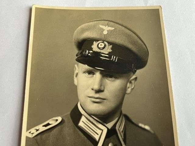 156) Original WW2 Young German Army Officer In Uniform Portrait Photograph — image 5