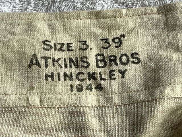 128) Excellent Unissued WW2 British Army Issue Warm Underpants Dated 1944 — image 4