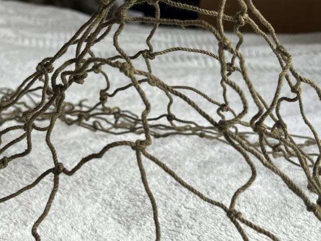 138) Good Original Unissued WW2 US Army M1 Helmet Large Hole Helmet Net — image 2