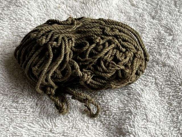 138) Good Original Unissued WW2 US Army M1 Helmet Large Hole Helmet Net — image 5